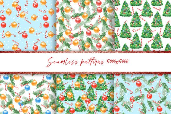 6 Watercolor Christmas Patterns: Seamless, High-Resolution Digital Papers for Real Creative Work