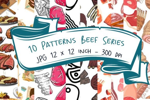Bundle Patterns Beef Series: High-Resolution Digital Paper Patterns for Real Creative Work