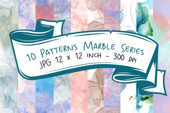 Bundle Patterns Marble Series: Elevate Your Creative Projects with 10 Timeless Digital Paper Designs