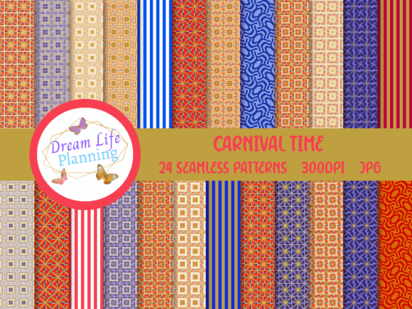 Carnival Time Seamless Patterns