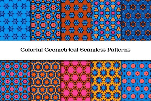 Colorful Geometrical Seamless Patterns Vol 7