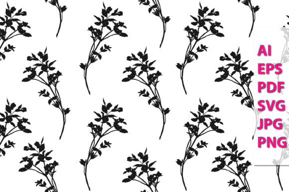 Doodle Leaf Branch Seamless Patterns