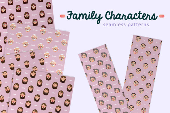 Family Characters Seamless Patterns A: Designing Connection in a Digital-First World