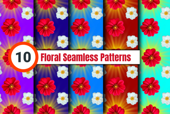 Floral Seamless Patterns for Backgrounds