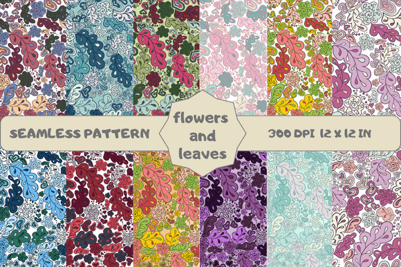 Flowers and Leaves Seamless Patterns: A Practical Resource for Designers, Crafters, and Content Creators
