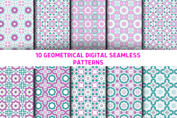 Geometrical Seamless Patterns Bundle 03