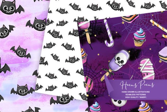 Halloween Digital Paper, Cute Patterns