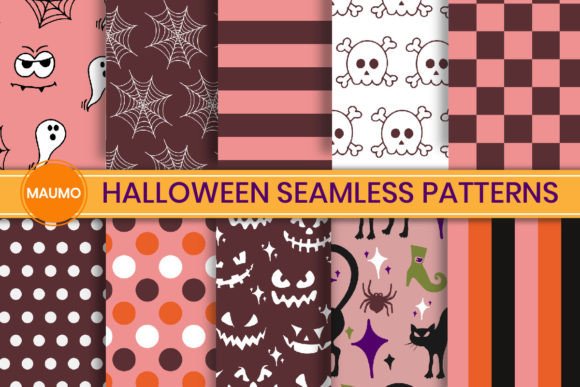 Halloween Patterns, Digital Papers