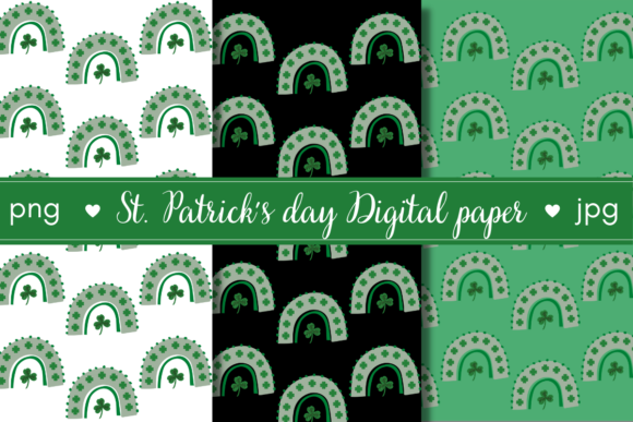 St. Patrick’s Day Rainbow Patterns: Vibrant, Versatile Digital Papers for Crafters and Designers